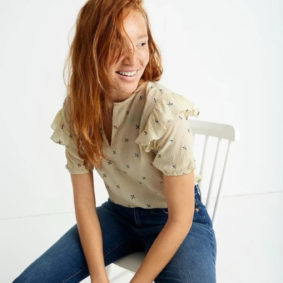 MADEWELL NWOT Embroidered Gazebo‎ Top - Picture 1 of 9